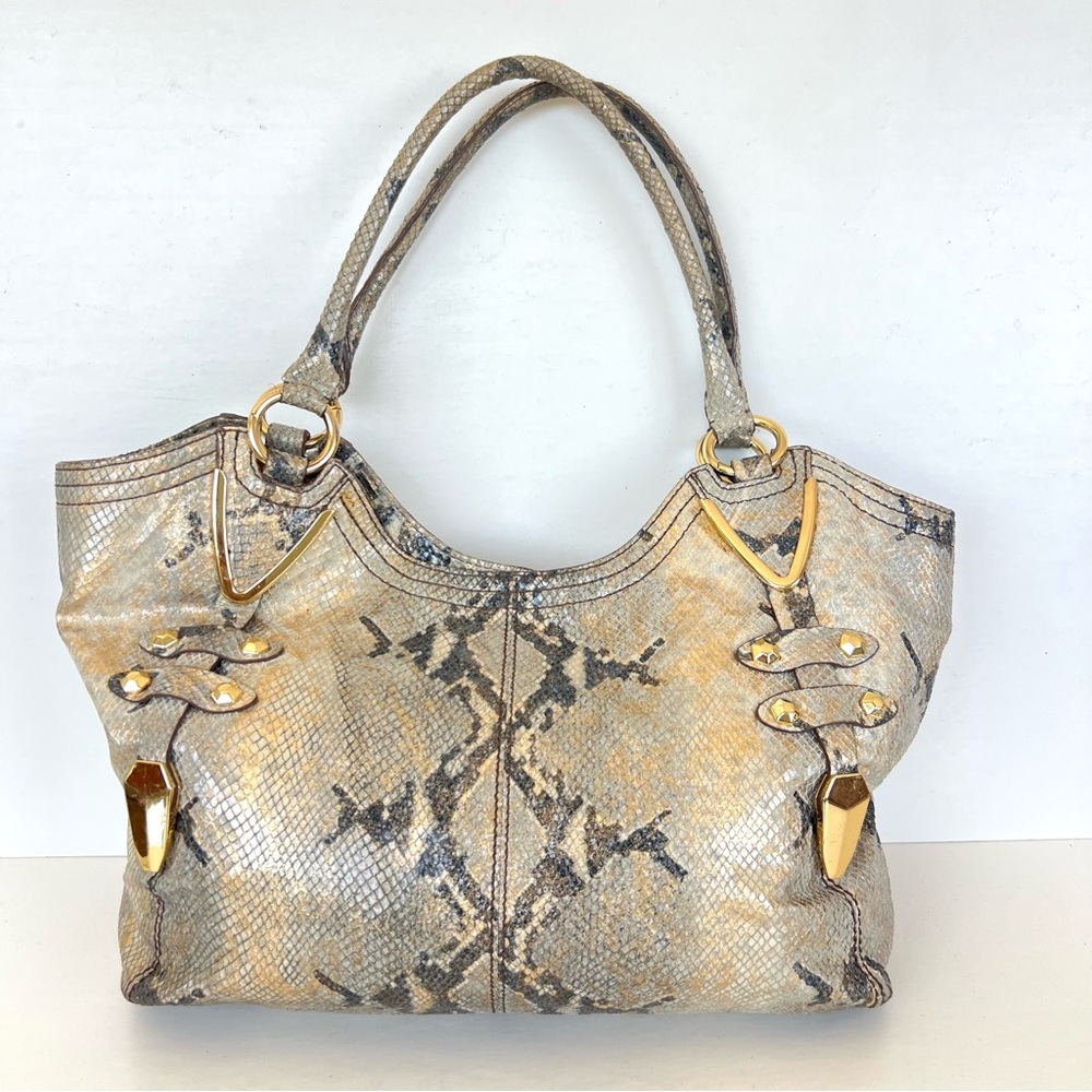 orYANY Snake Print Bag with Gold Accents - Picture 5 of 16